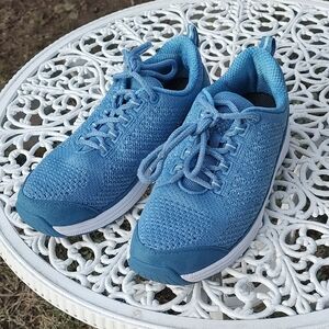 Women's Sky Blue Knit Athletic Sneakers